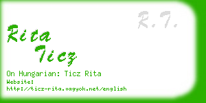 rita ticz business card